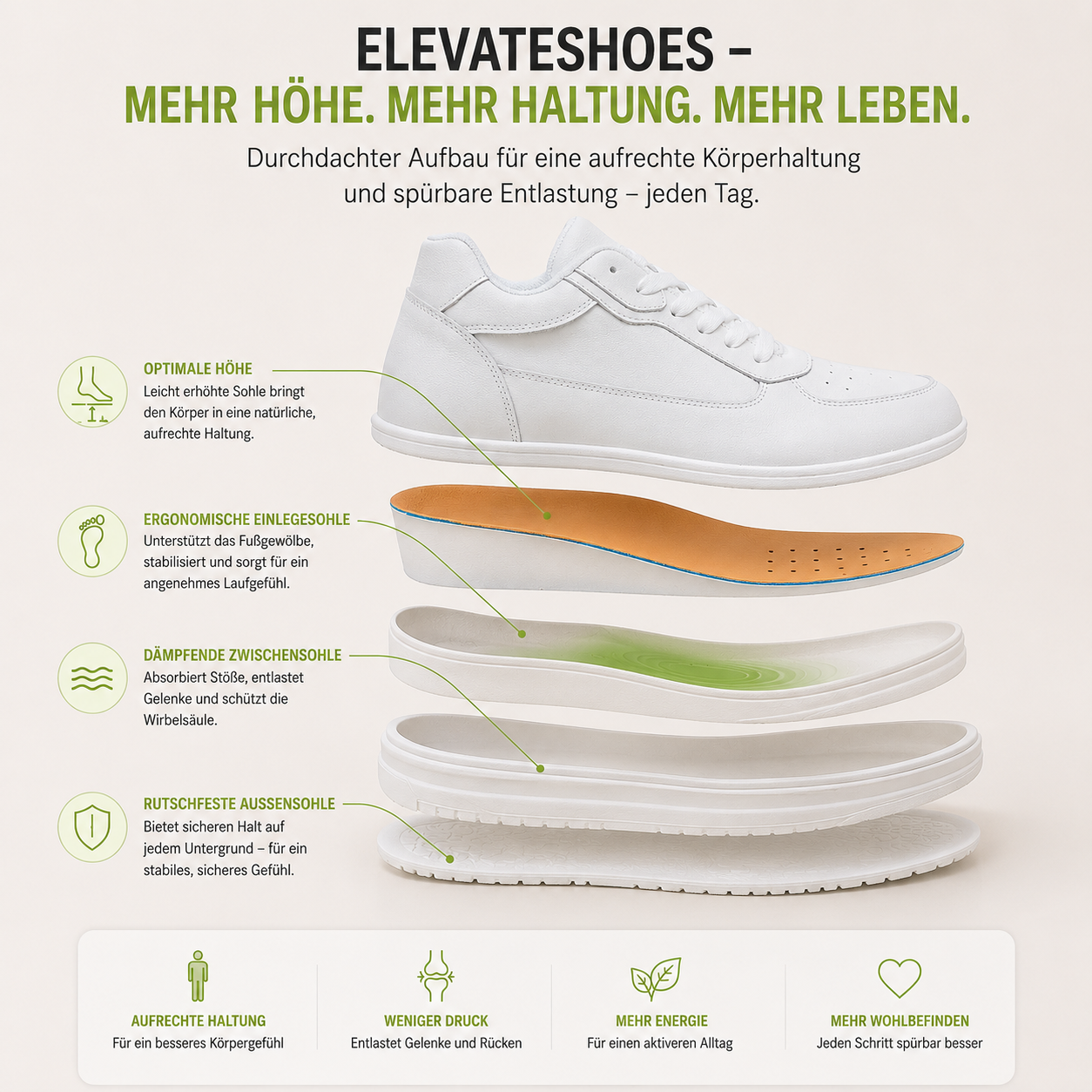 ELEVATESHOES WHITE CLASSY VITAL