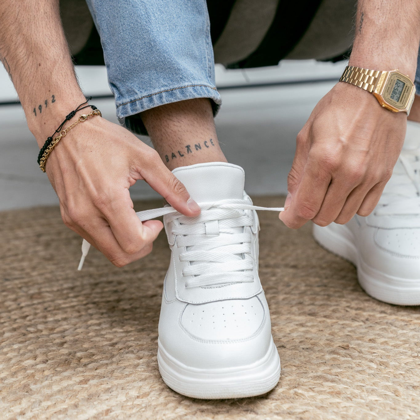 ELEVATESHOES WHITE CASUAL