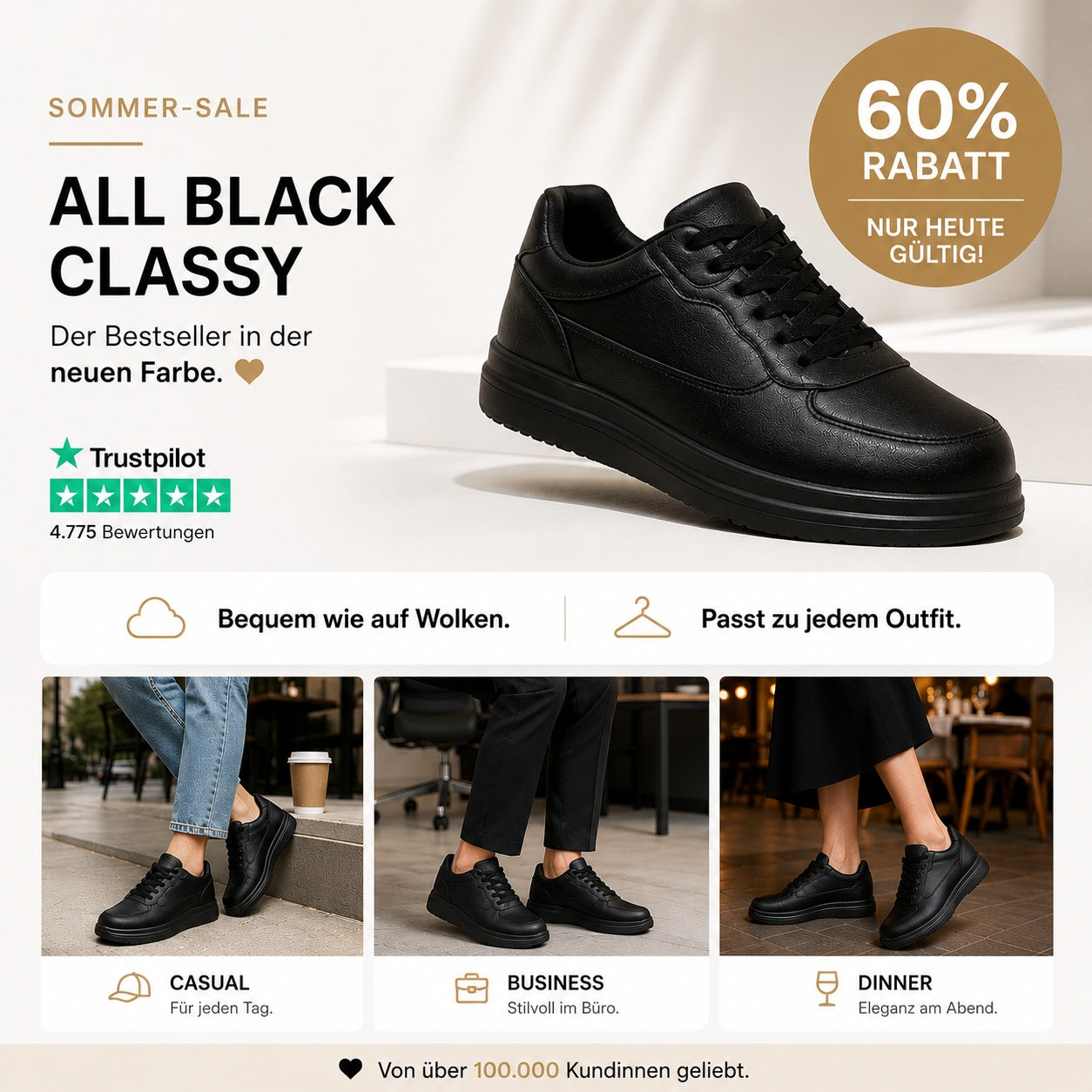 ELEVATESHOES CLASSY ALL BLACK SUMMER