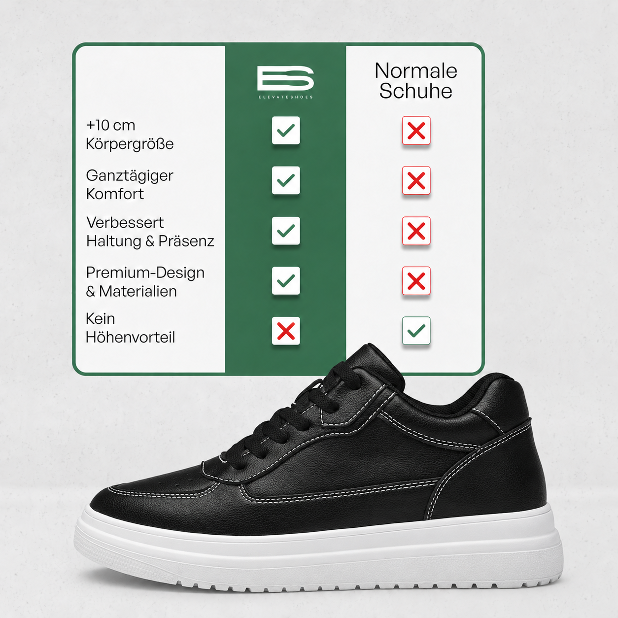 ELEVATESHOES BLACK CASUAL