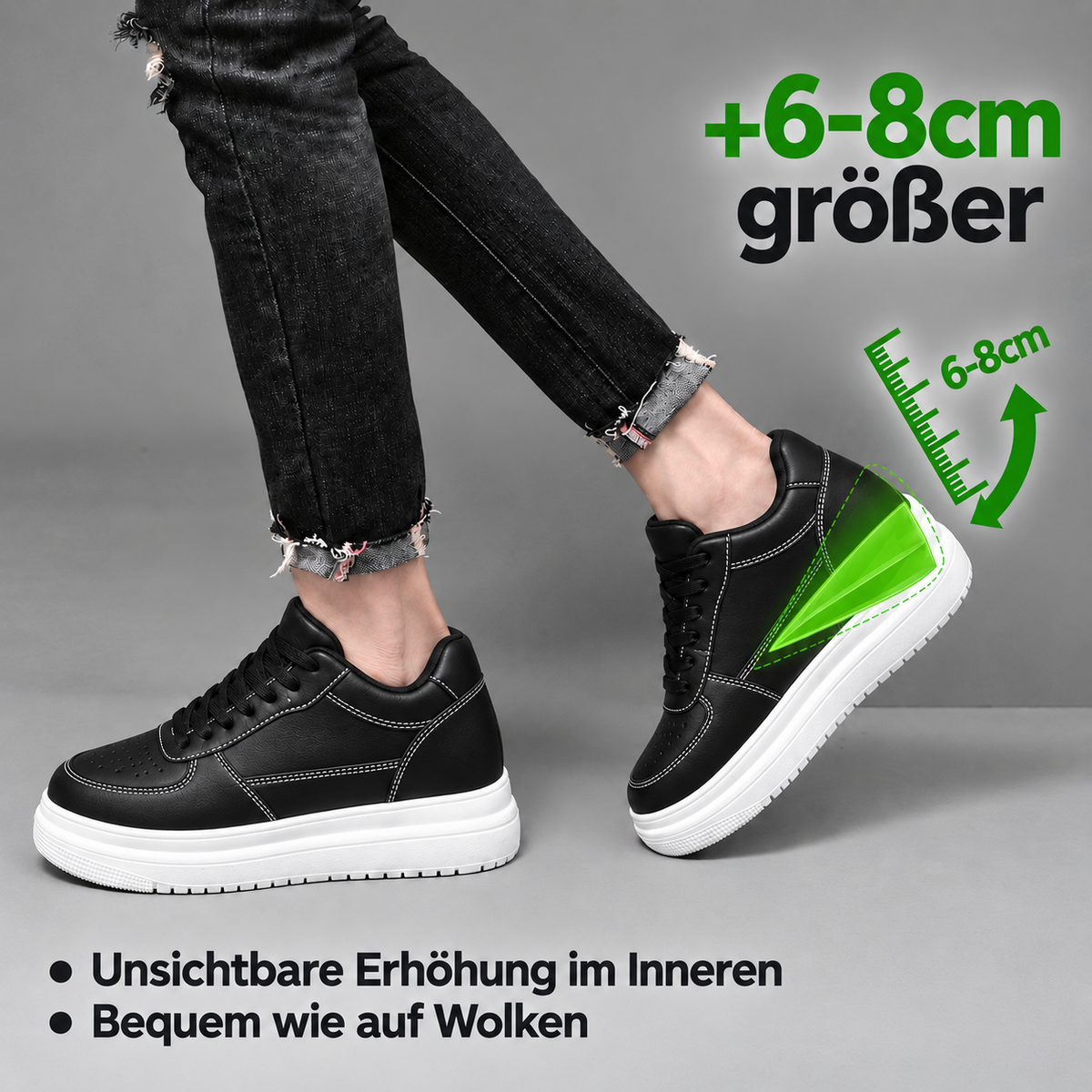 ELEVATESHOES BLACK CASUAL