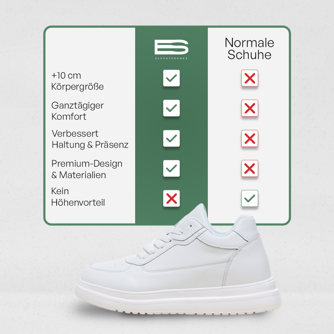 ELEVATESHOES WHITE CASUAL 1+1